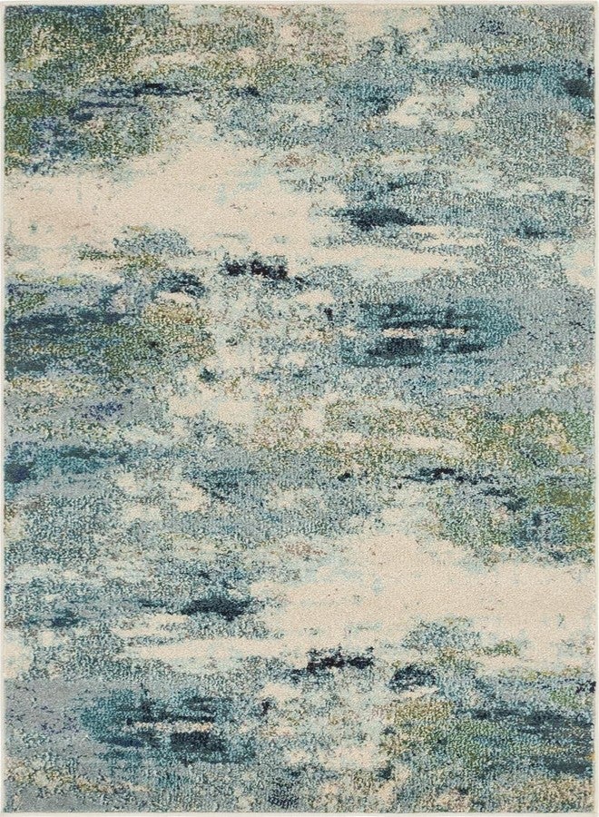 Rugs.com سجادة من مجموعة ثيا من Rugs.com - مقاس 3 أقدام و3 بوصات × 5 أقدام و3 بوصات، لون أزرق فاتح، متوسطة الحجم، مثالية للمداخل والمطابخ وزوايا الإفطار وقطع الديكور. - Image 2